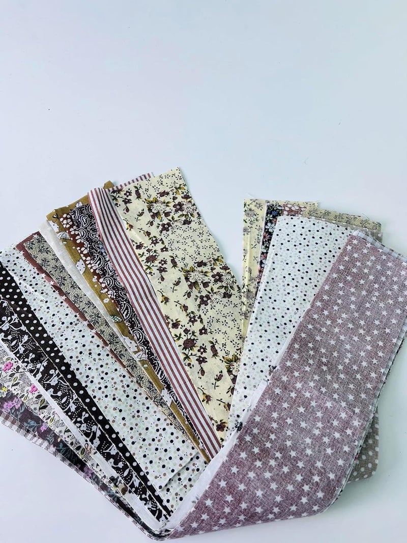 wfljl 42 Fabric Strips 2.5" x 44" | Cotton Bundles for Quilting - Assortment of Quilting Fabric with Vintage Floral Designs - Image 4